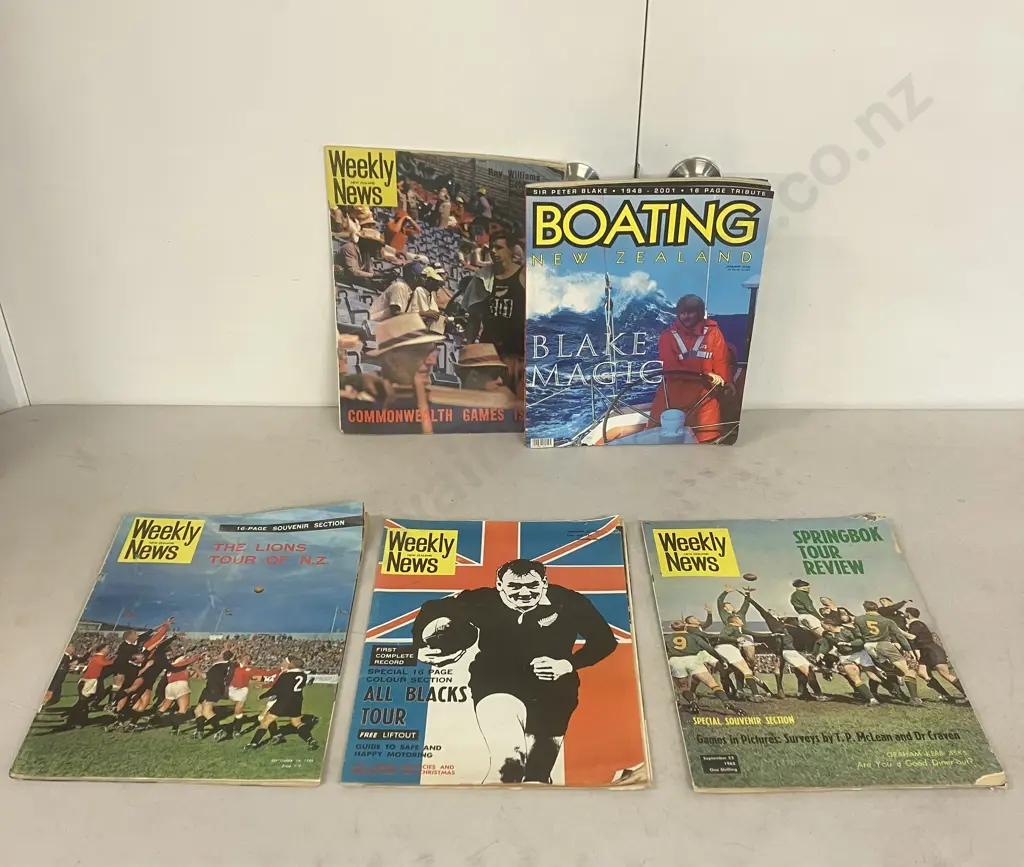 Weekly NZ News 22 Sept 1965 Springbok Tour Review, Sept 14 1966 NZ Lions Tour, 25 Dec 1967 All Blacks Tour Lift Out Image 1++