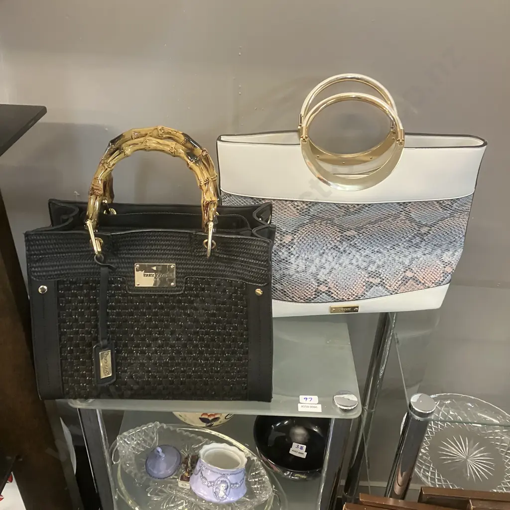 3 x Ladies Handbags Including Laura Jones & Marikai Image 1++