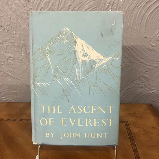The Ascent of Everest by John Hunt 1953 First UK Edition, Hodder & Stoughton, London, Hard Cover With Dust Jacket
