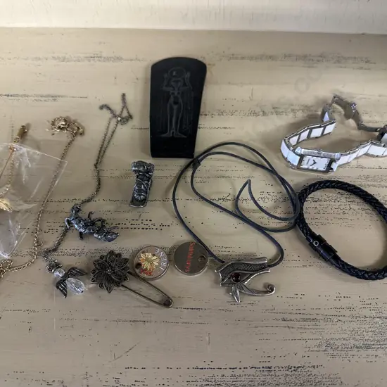 Vintage Items Including Mens Bracelet, Watch Etc