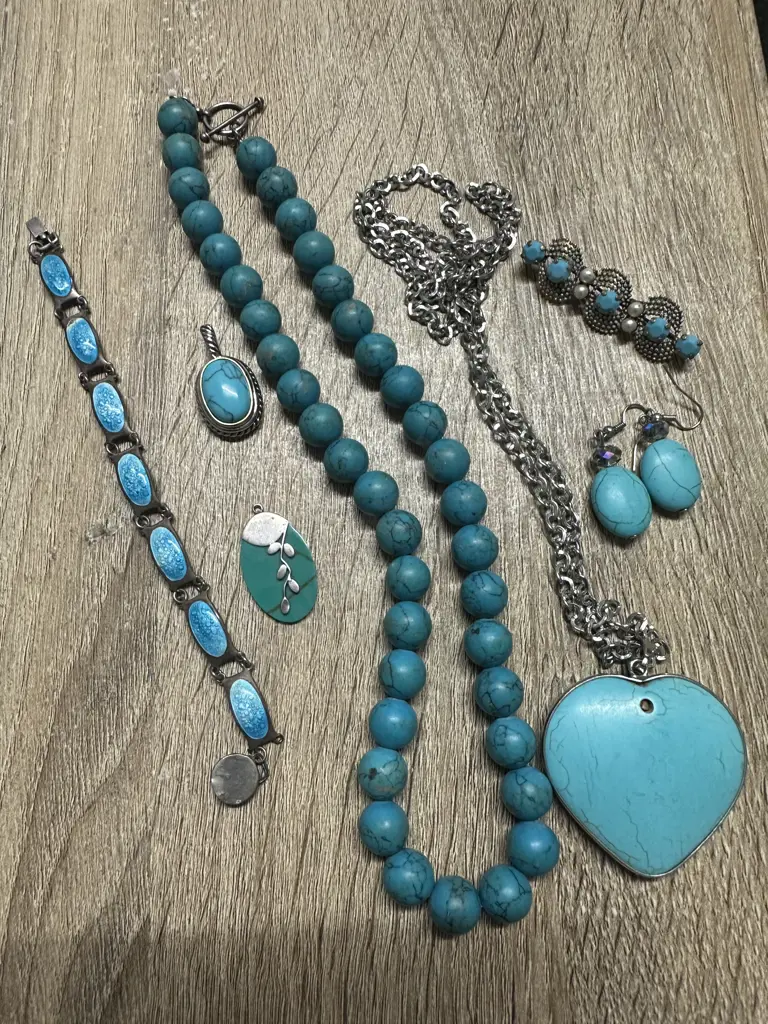 Selection Of Turquoise Fashion Jewellery Including 925 Etc Image 1++