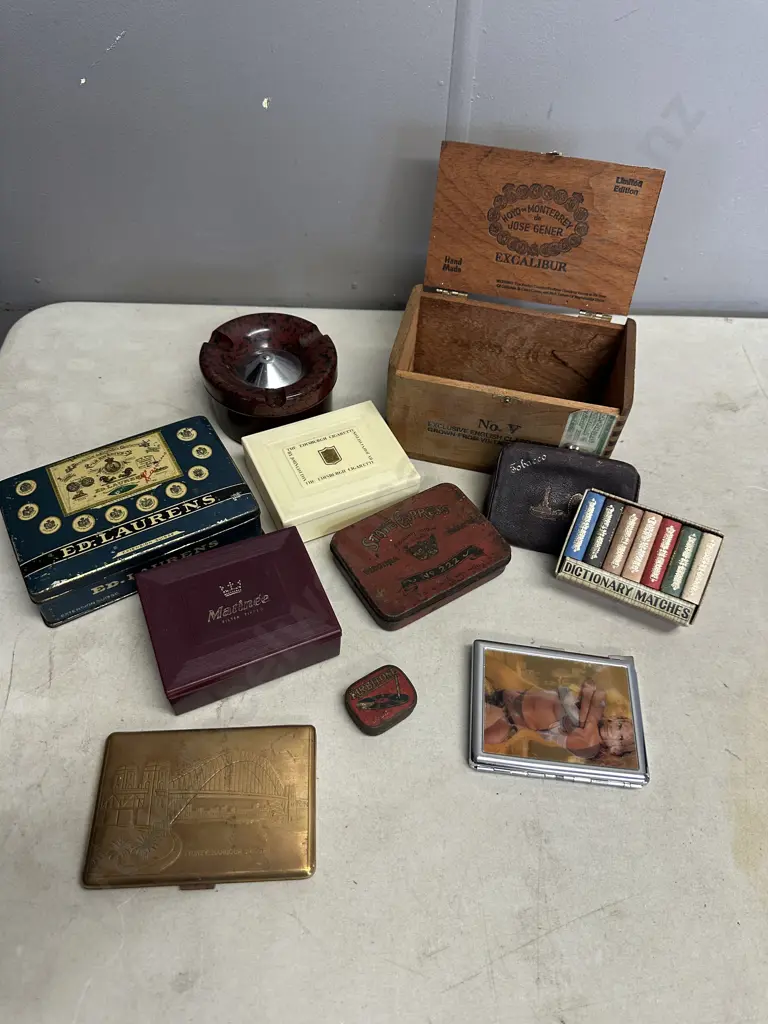 Vintage Items Including Cigarette Tins, Ashtray Etc Image 1++