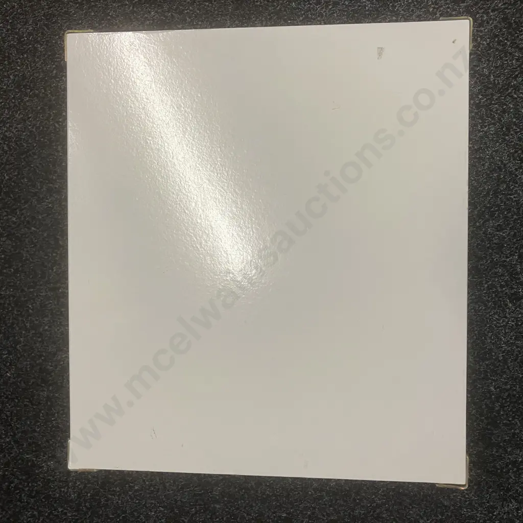 White Swivel Top Side Table On Polished Aluminium Atomic Styled Base. H34 W36.5 D41cm Image 1++