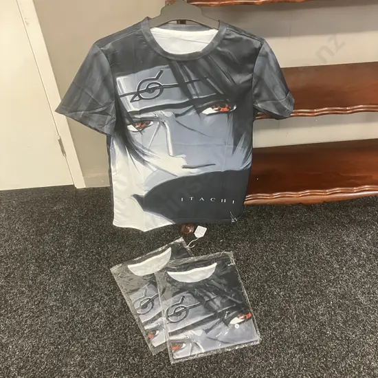 Anime T-Shirts x 3 - Naruto Itachi Size S & Size XS