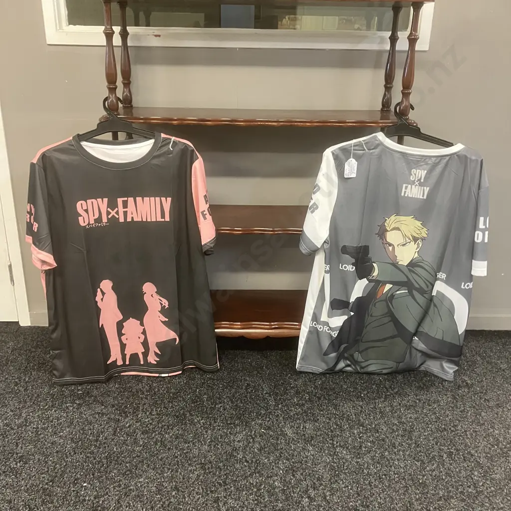 Anime T-Shirts - Spy X Family Anya Forger Size 2XL & Loid Forger Size 3XL Image 1++