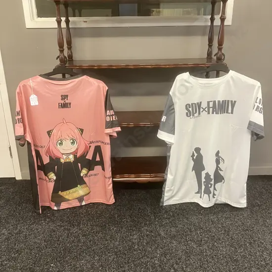 Anime T-Shirts - Spy X Family Anya Forger Size 2XL & Loid Forger Size 3XL