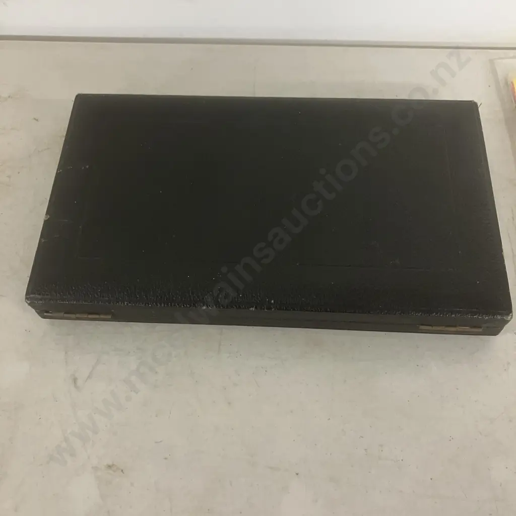 Antique Boxed Set of Technical Drawing Instruments by "W H" Harling London. Circular Slide Rule, Protractor Etc Image 1++