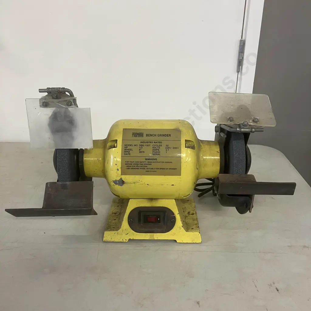 Promark Bench Grinder SBG 150J - 1/2 HP 6" Wheel Image 1++