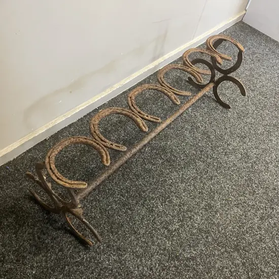 Rustic Horseshoe Boot Rack - 3 Pair. L92cm (AF)