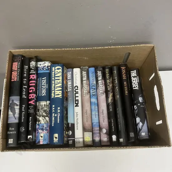 Box Lot Books - All Blacks, Biographies Etc