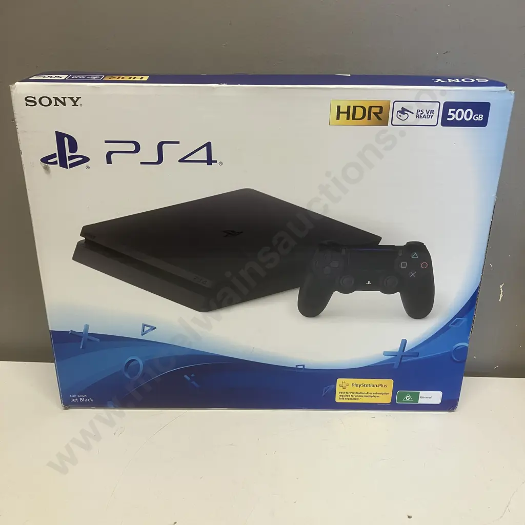 Sony PS4 Jet Black 500GB (Boxed) & Magma Red DualShock 4 Controller (Boxed) Image 1++