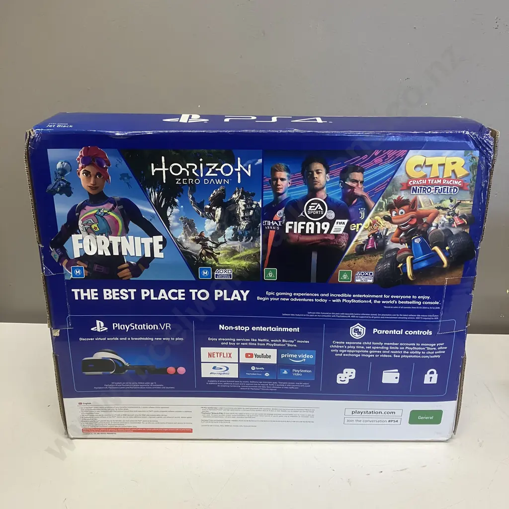 Sony PS4 Jet Black 500GB (Boxed) & Magma Red DualShock 4 Controller (Boxed) Image 1++