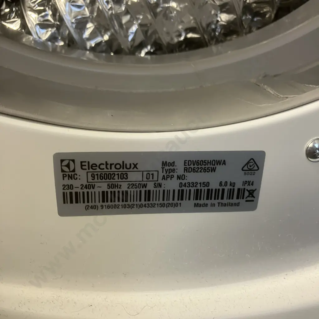 Electrolux 6.0 Kg Vented Tumble Dryer RD62265W Image 1++