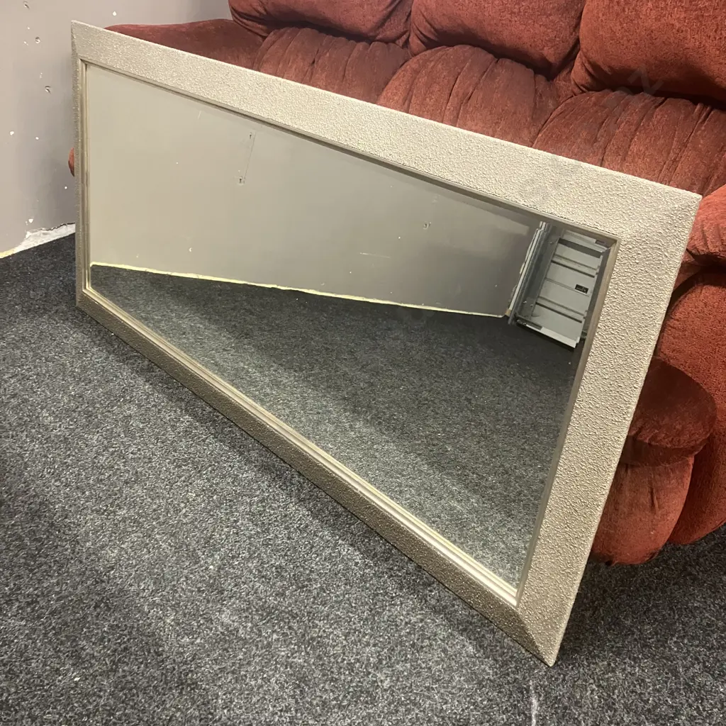 Silver Colour Framed With Raised Finish Wall Mirror. 75 x 165cm Image 1++