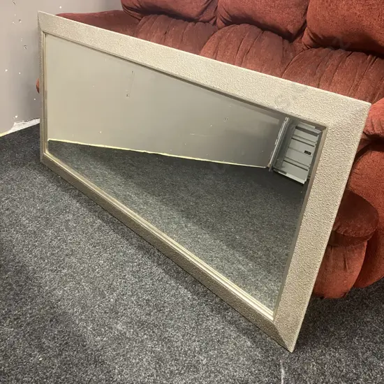 Silver Colour Framed With Raised Finish Wall Mirror. 75 x 165cm