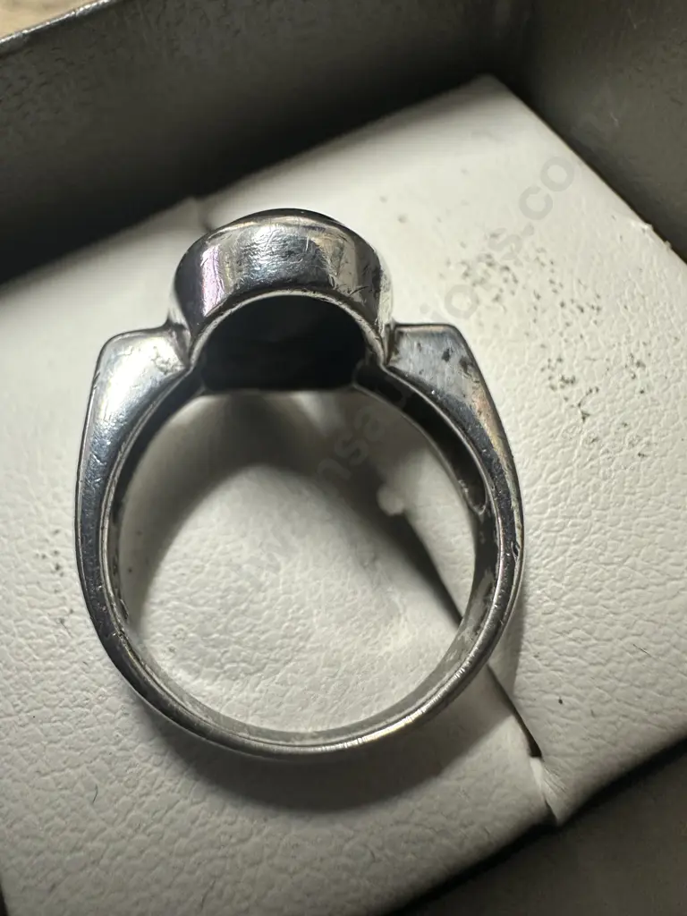 Stamped 925 Oval Moonstone Ring Image 1++