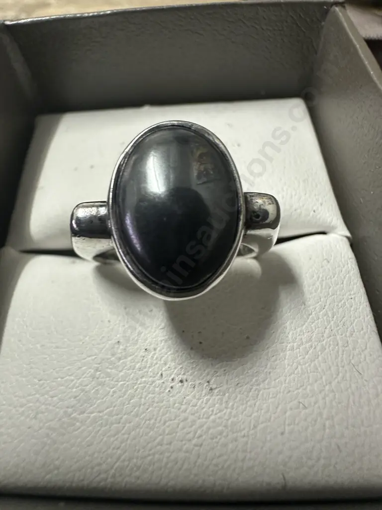 Stamped 925 Oval Moonstone Ring Image 1++