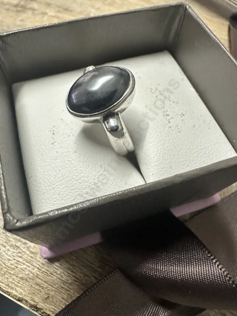 Stamped 925 Oval Moonstone Ring Image 1++