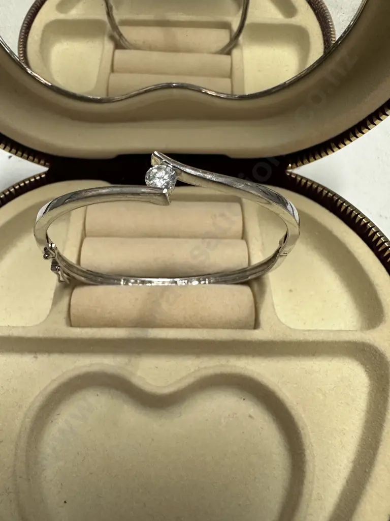 Small Bangle With Cubic Zirconia Image 1++