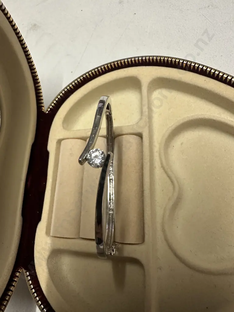 Small Bangle With Cubic Zirconia Image 1++