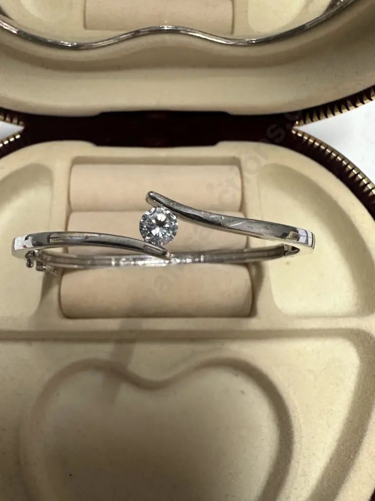 Small Bangle With Cubic Zirconia Image 1++