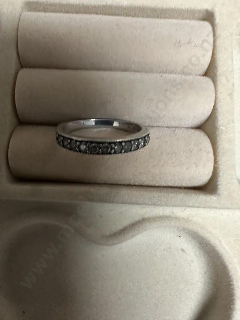 Stamped 925 Ring With Clear Stones Image 1++