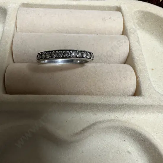 Stamped 925 Ring With Clear Stones