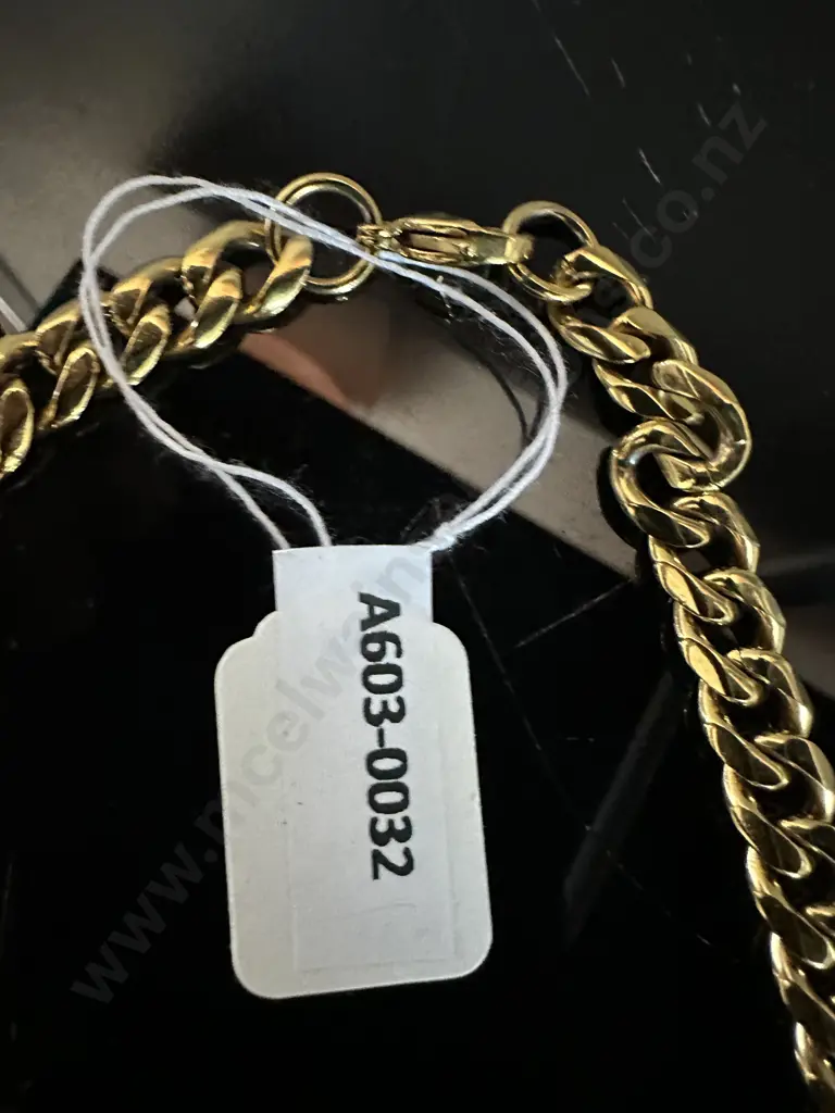 Gold Colour Chain Stamped Stainless Steel Image 1++