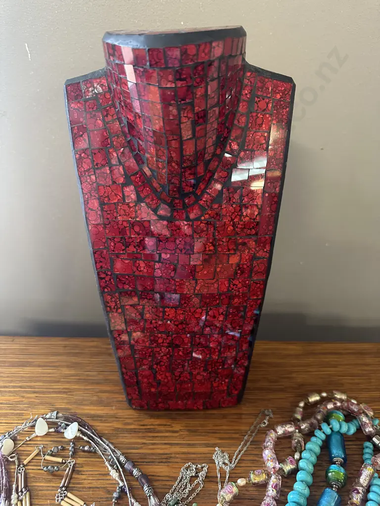 Assorted Costume Jewellery & Mosaic Patterned Jewellery Display Stand Image 1++