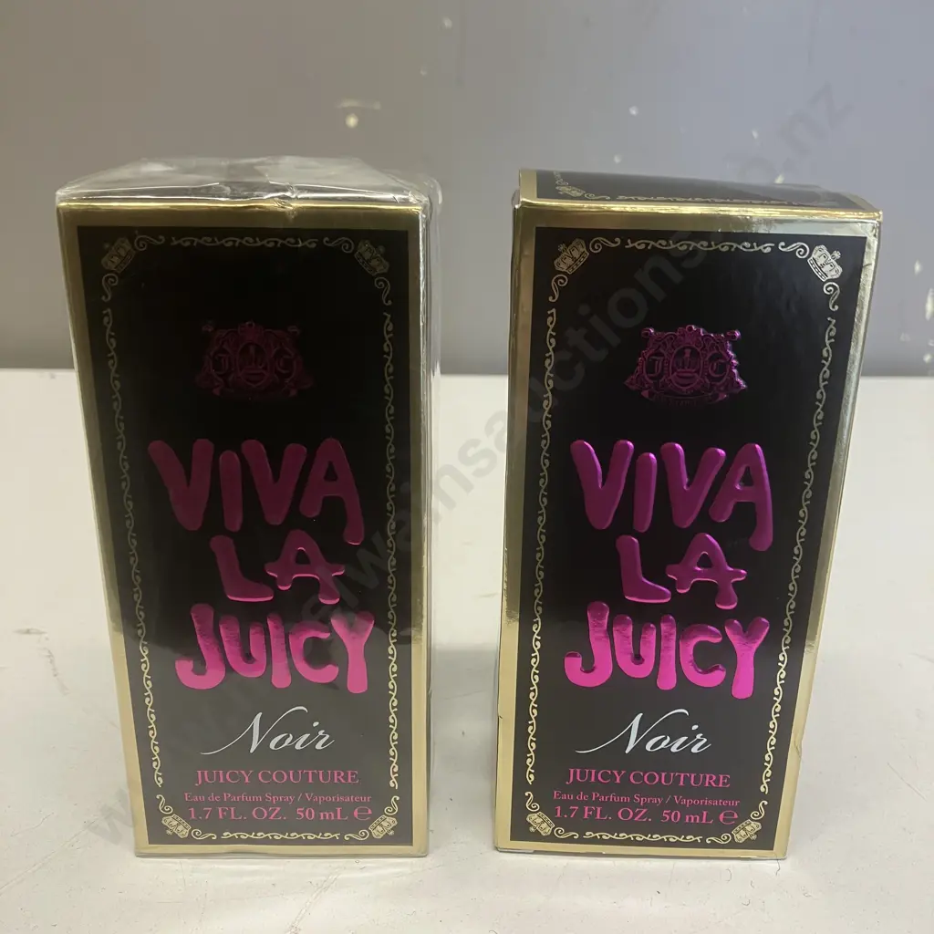 Viva La Juicy Noir Eau De Parfum Spray - 2 x 50mls Image 1++