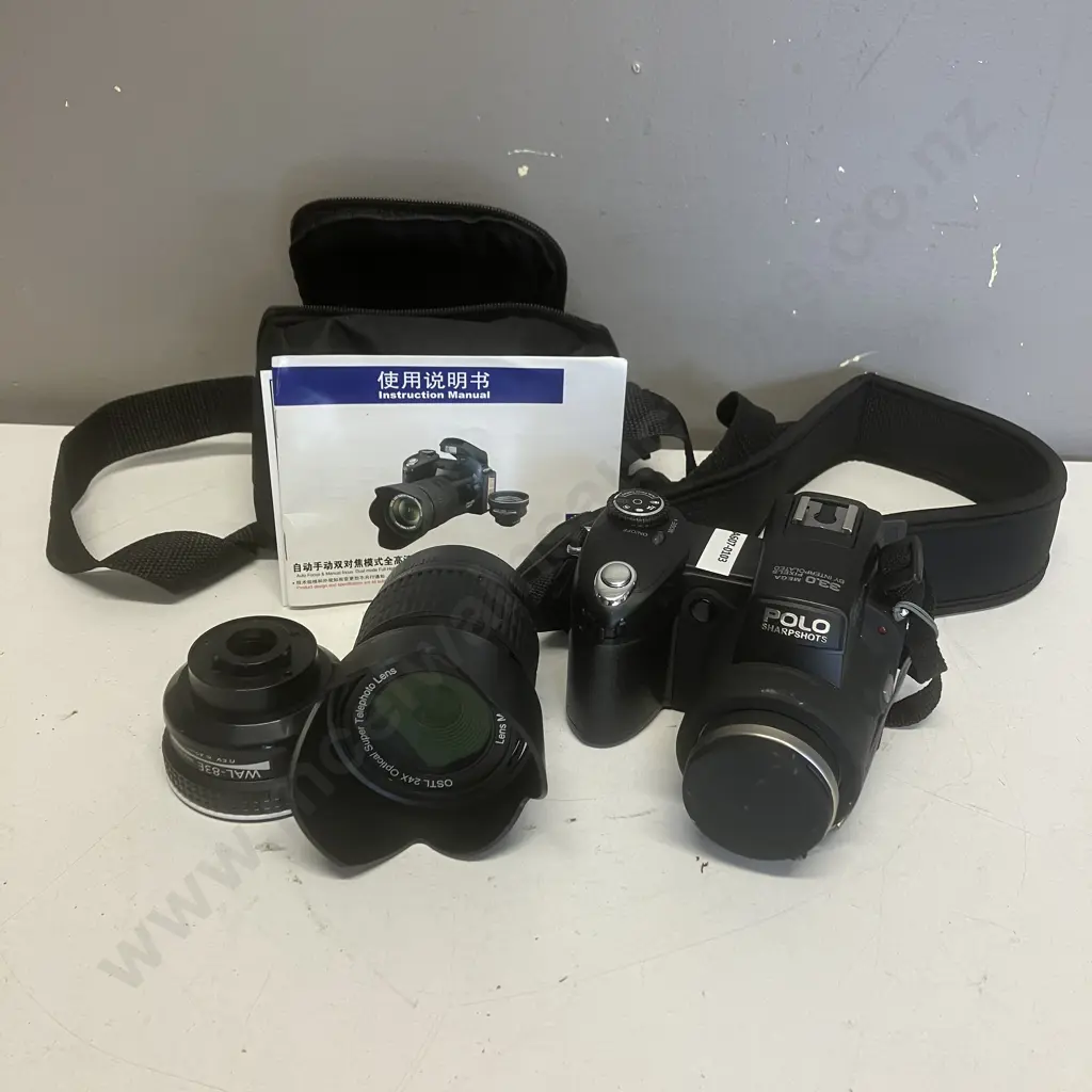 Assorted Camera Lenses & Polo Sharp Shot Camera Image 1++