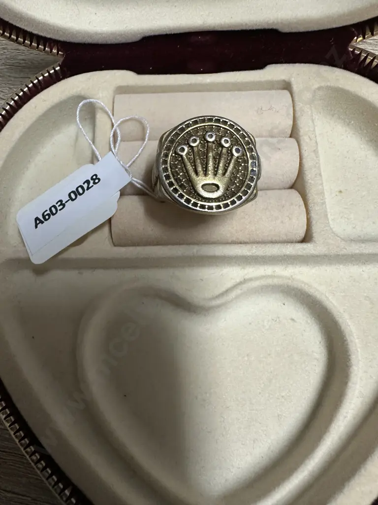 Gold Colour Viking King Ring With Crown Design Image 1++