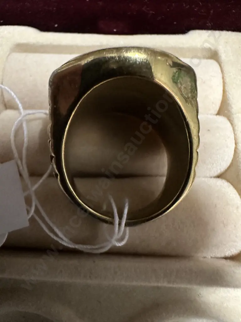 Gold Colour Viking King Ring With Crown Design Image 1++