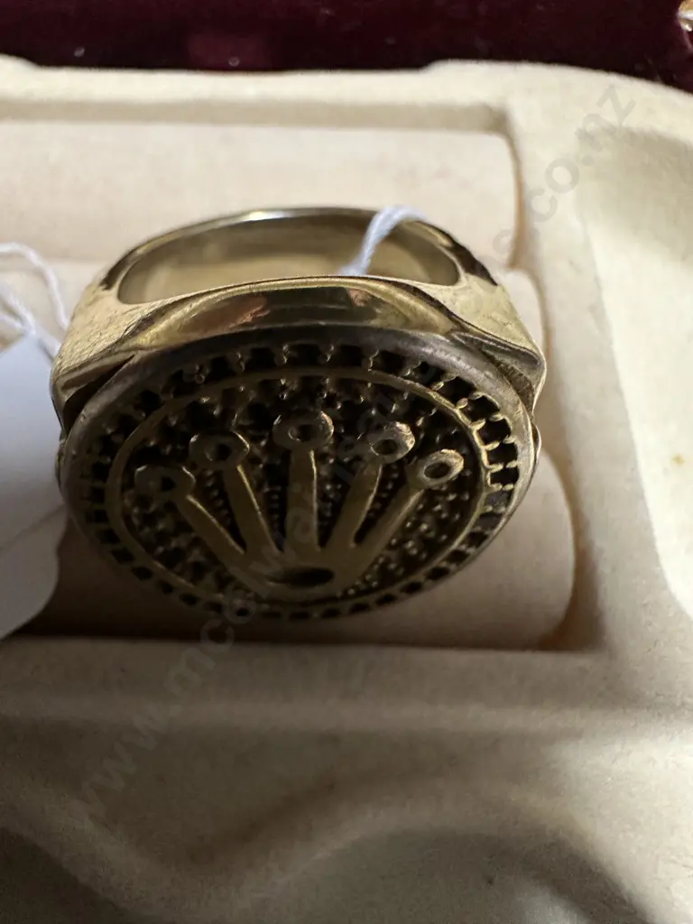 Gold Colour Viking King Ring With Crown Design Image 1++