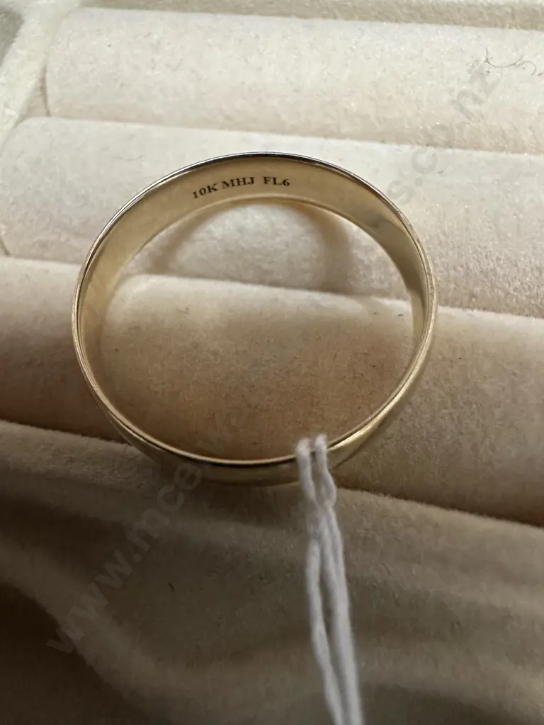 Gold Band Stamped 10K MHJ FL6 Image 1++