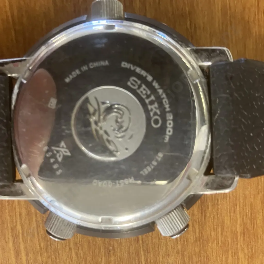 Seiko Men's Prospex Solar Duo Alarm Black Divers Watch Image 1++