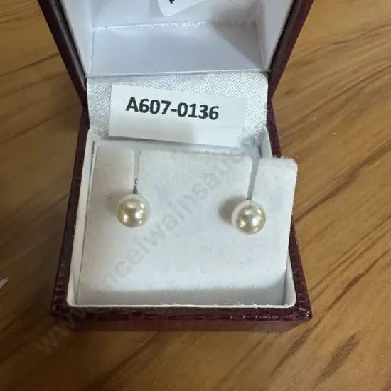 Pascoes Pearl Studs In Box