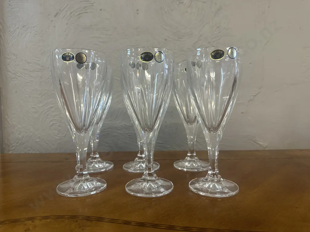 Set Of Six Bohemia Wine Glasses Image 1++