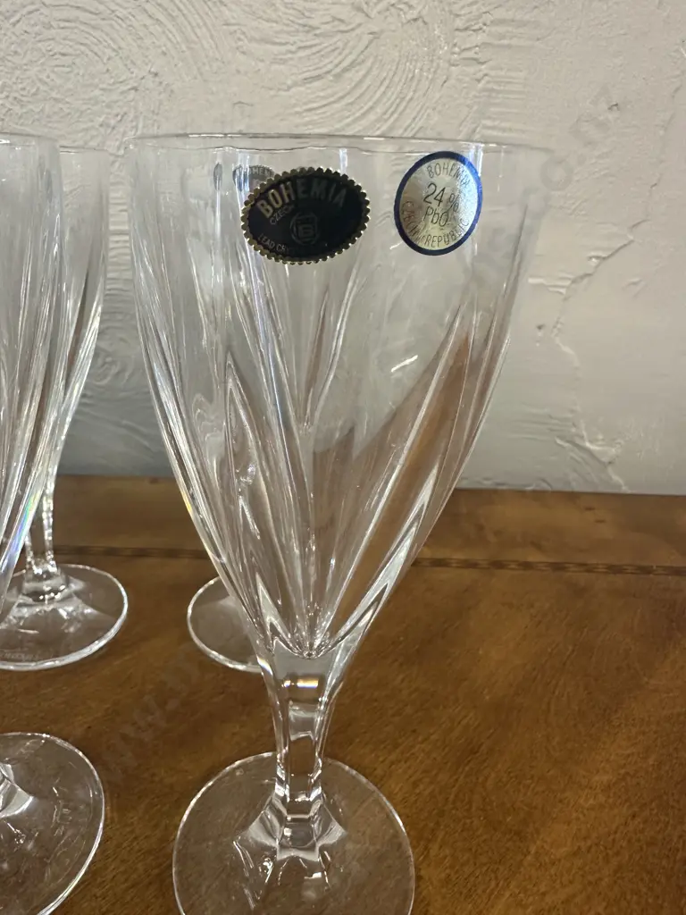 Set Of Six Bohemia Wine Glasses Image 1++