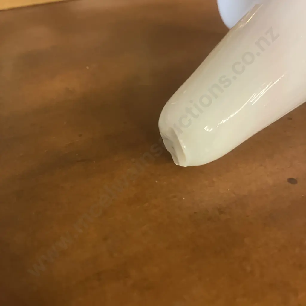 Hanging Tulip Basket With Glass Stand - Uranium Glass Loop & Stand (Both Items Chipped) Image 1++