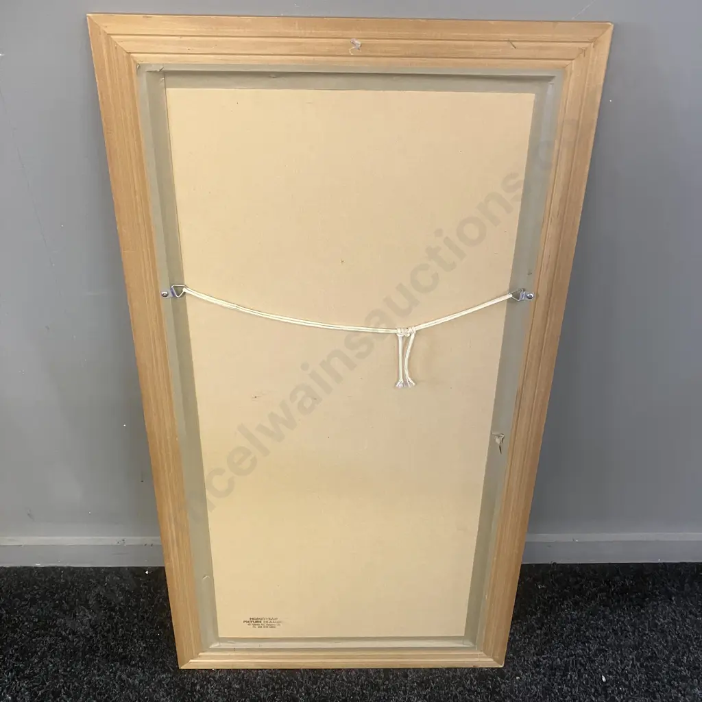 Numbered & Signed 'Morepork With Castle Rock' Print By Kaye Herrick 488/500. 83 x 45cm Image 1++