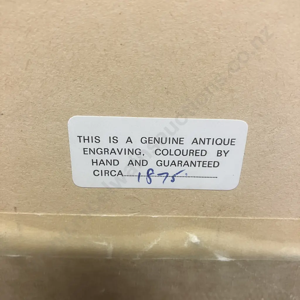 'The Dipping Place' Genuine Antique Engraving Coloured By Hand c1875. 36 x 29cm Image 1++