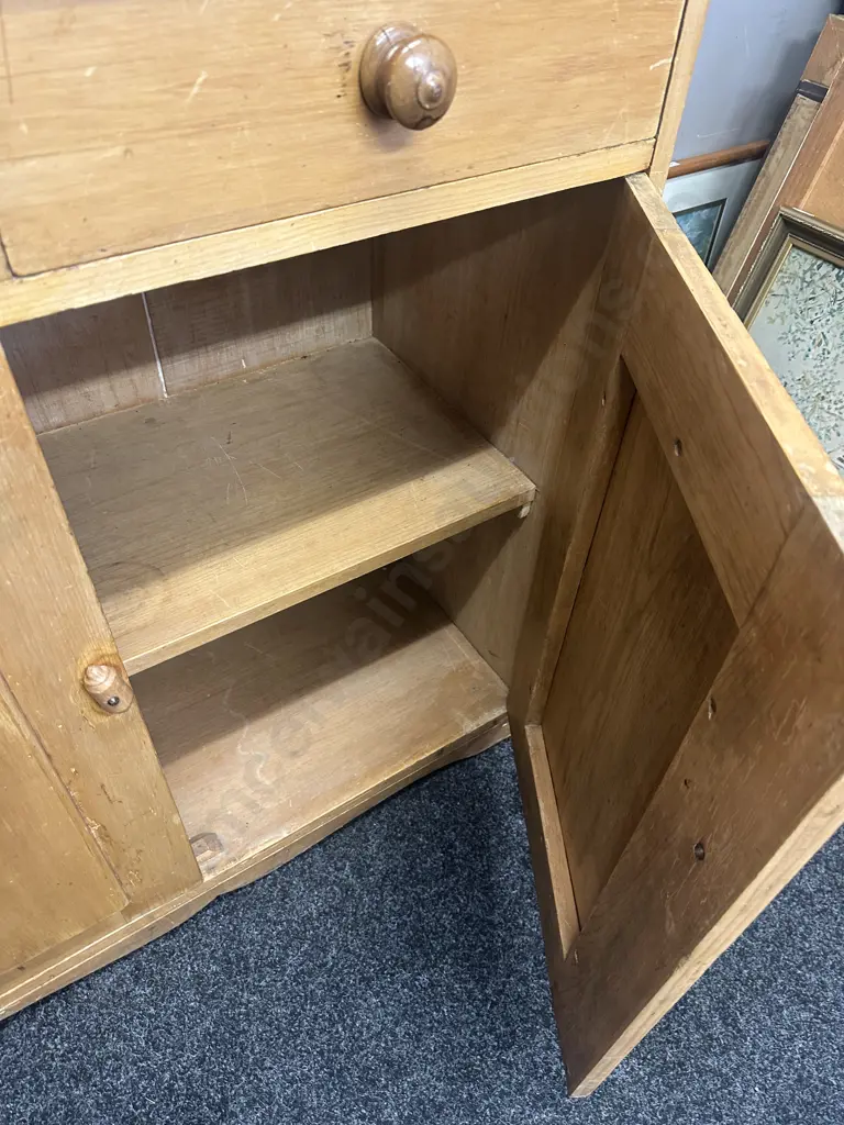 Antique New Zealand Kauri Welsh Dresser, 2 Piece. H196 W104 D44cm Image 1++