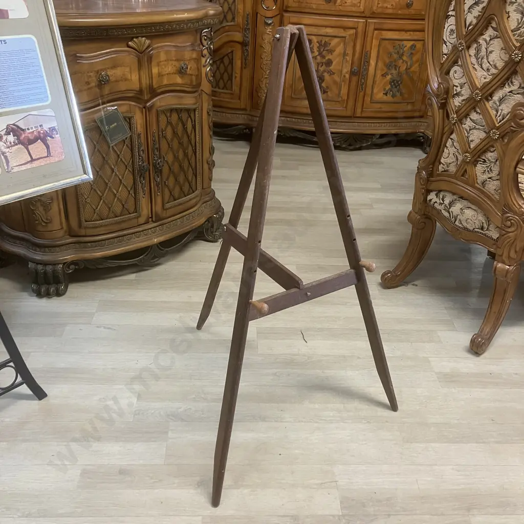 Vintage Wooden Folding Display Easel. 101 x 61cm Image 1++