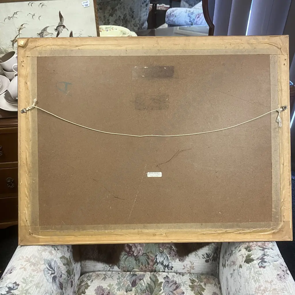 Framed Mountain Landscape Watercolour Signed Bottom Left. 54 x 72cm Image 1++