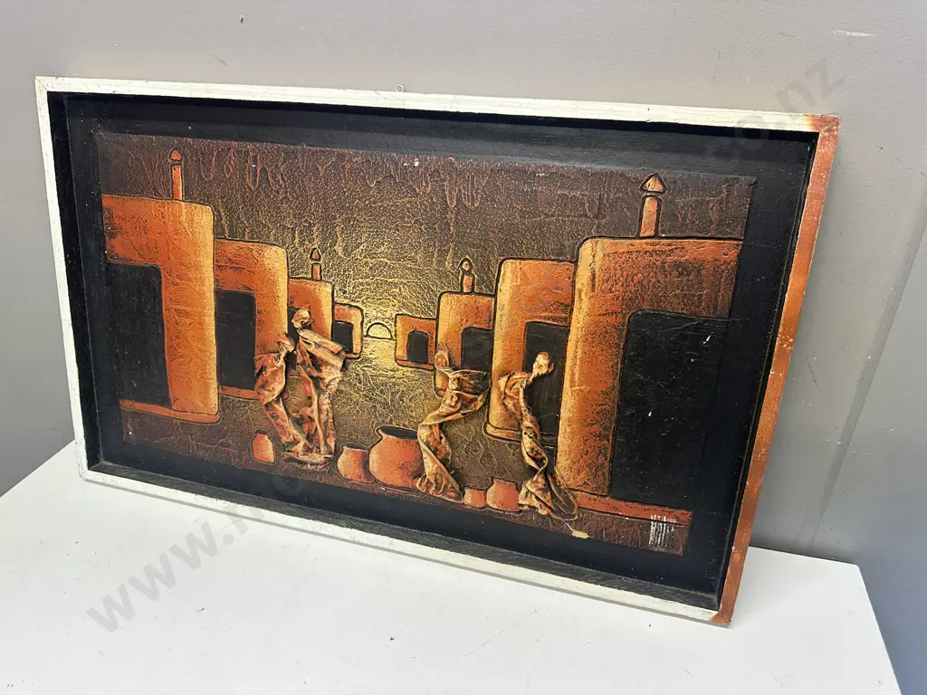 Framed African Scene Wall Art By Steve Carthew (as found) Image 1++