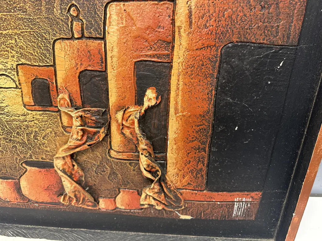 Framed African Scene Wall Art By Steve Carthew (as found) Image 1++