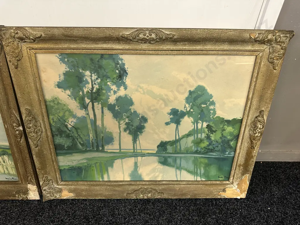 Vintage Ornate Gilt Framed Artwork By Luciana Peri H61,W76cm. Image 1++