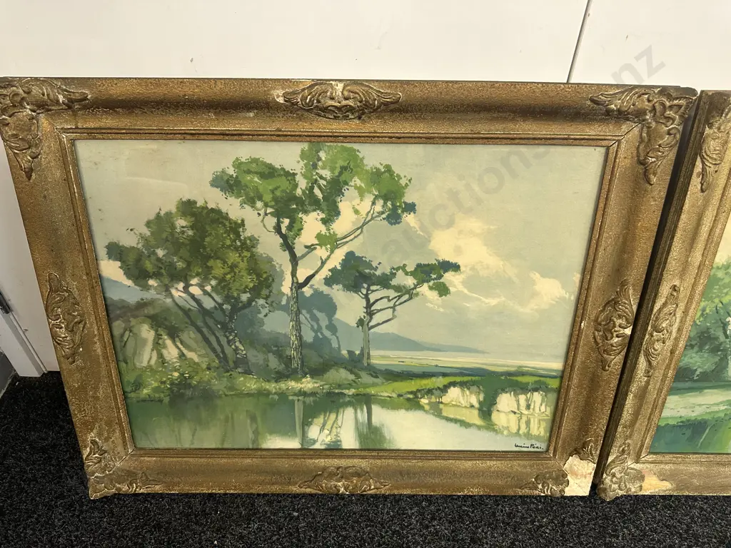 Vintage Ornate Gilt Framed Artwork By Luciana Peri H61,W76cm. Image 1++