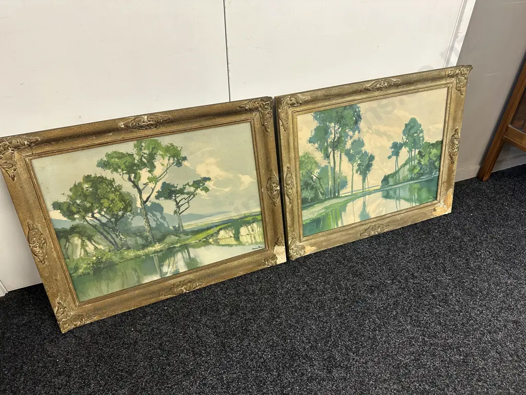 Vintage Ornate Gilt Framed Artwork By Luciana Peri H61,W76cm. Image 1++